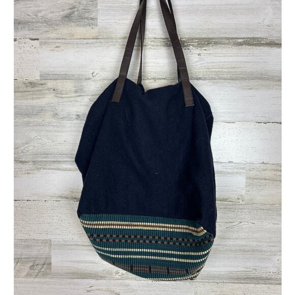World Market beaded woven wool blend boho shoulder bag purse aztec large boho - Picture 2 of 6